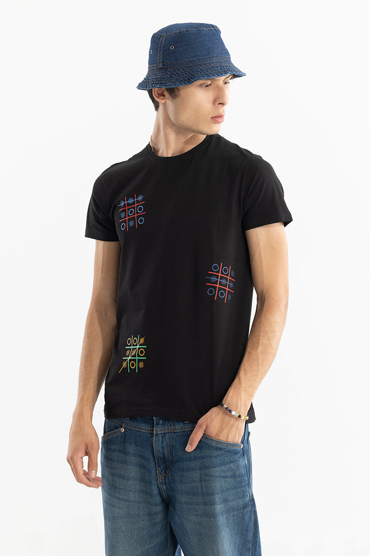 Tic Tac Toe Black T-Shirt