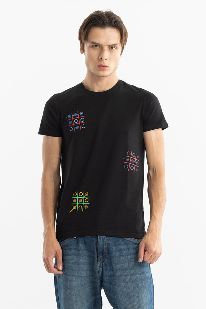 Tic Tac Toe Black T-Shirt