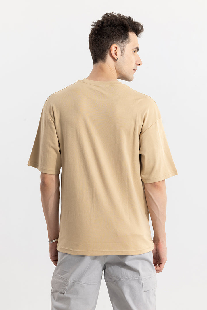 Desert Vibe Beige Oversized T-Shirt