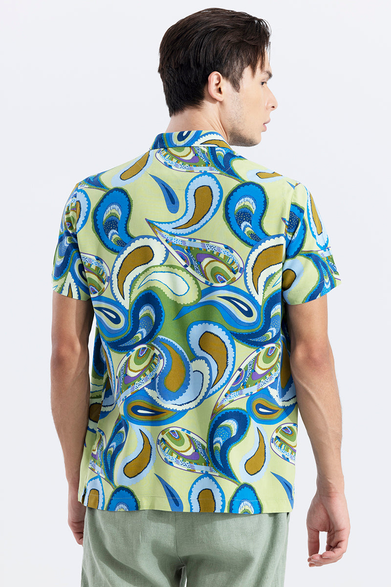 Hypnos Paisley Green Polo T-Shirt