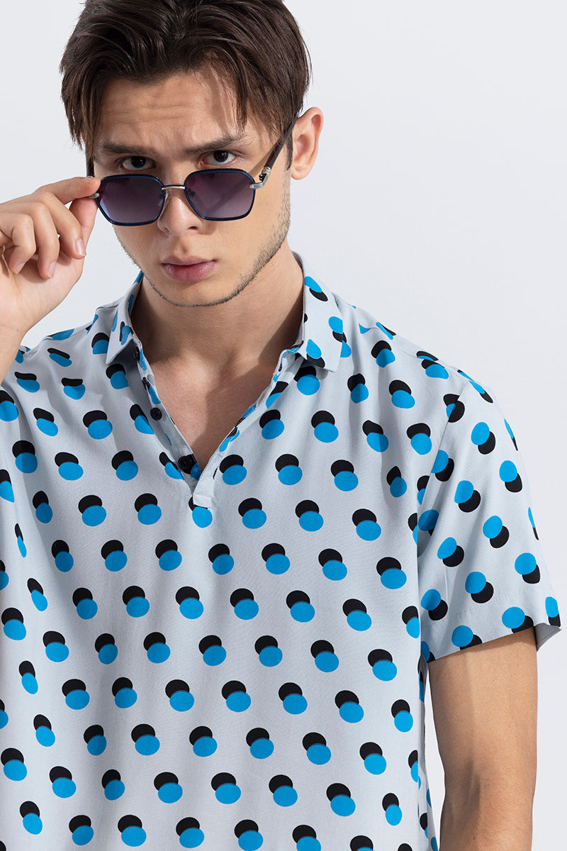 Polka Pop Blue Polo T-Shirt