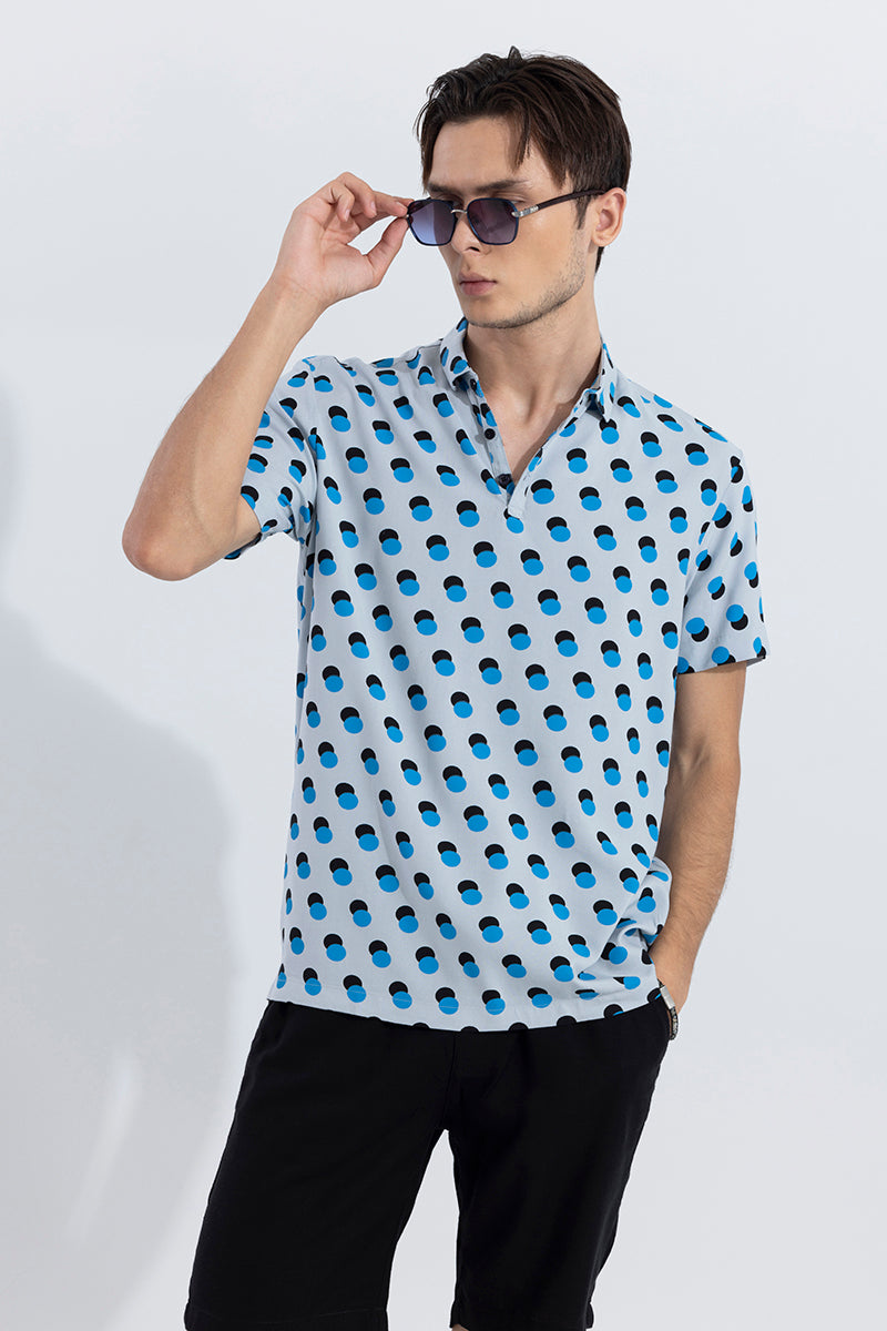 Polka Pop Blue Polo T-Shirt