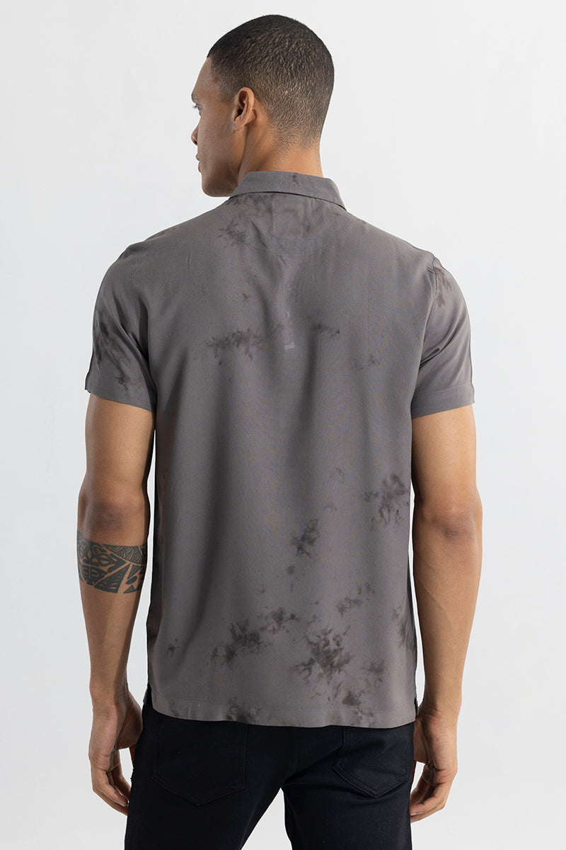 Tidal Dye Iron Grey Polo T-Shirt