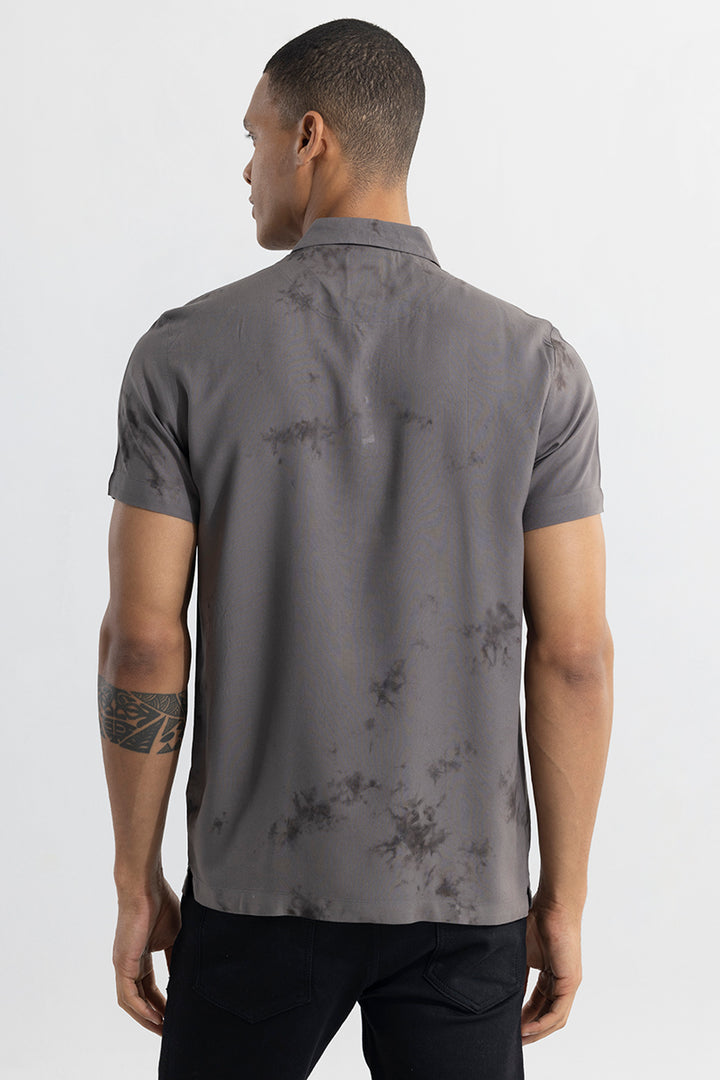 Tidal Dye Iron Grey Polo T-Shirt