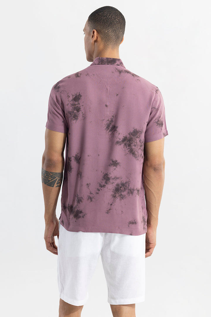 Tidal Dye Mauve Polo T-Shirt