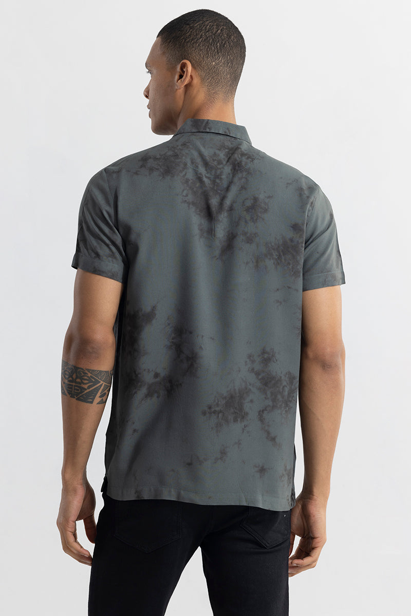 Tidal Dye Elephant Grey Polo T-Shirt