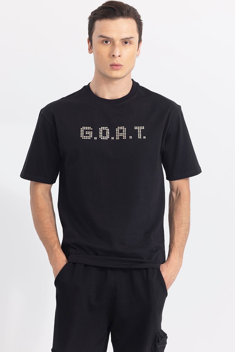 GOAT Black Korean Style T-Shirt