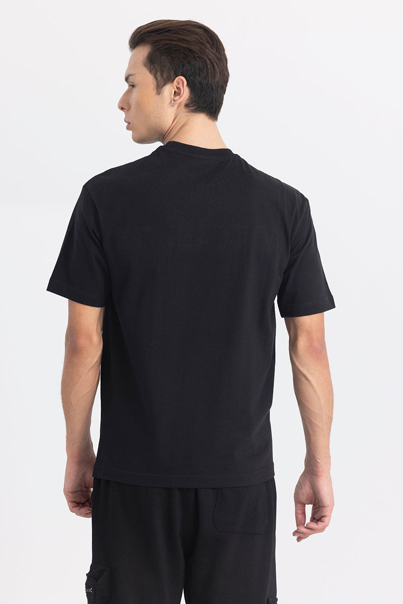 Unleashed Black Korean Styled T-Shirt