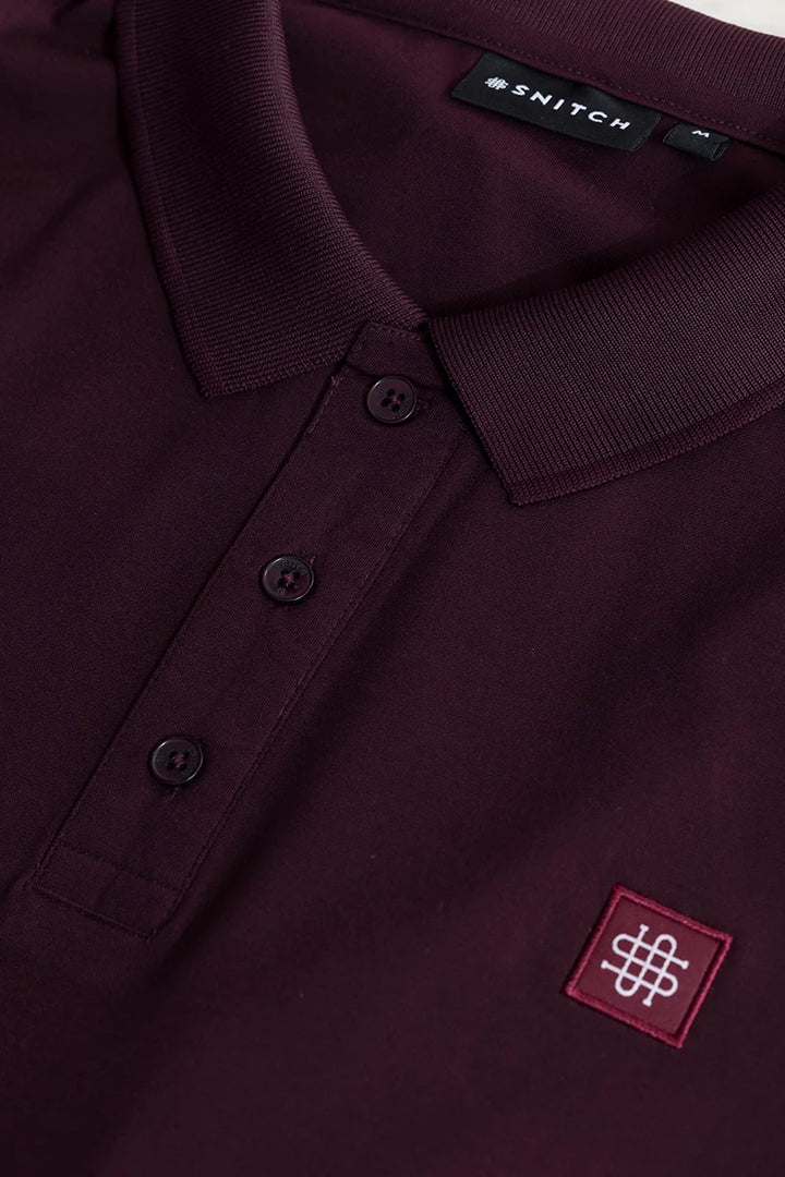 Encap Maroon Polo T-Shirt