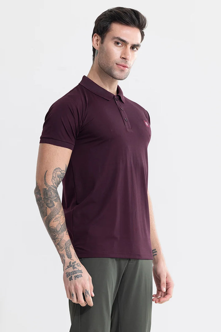 Encap Maroon Polo T-Shirt