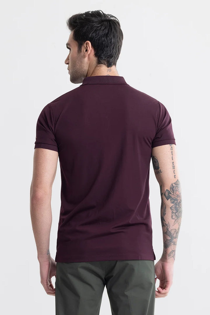 Encap Maroon Polo T-Shirt