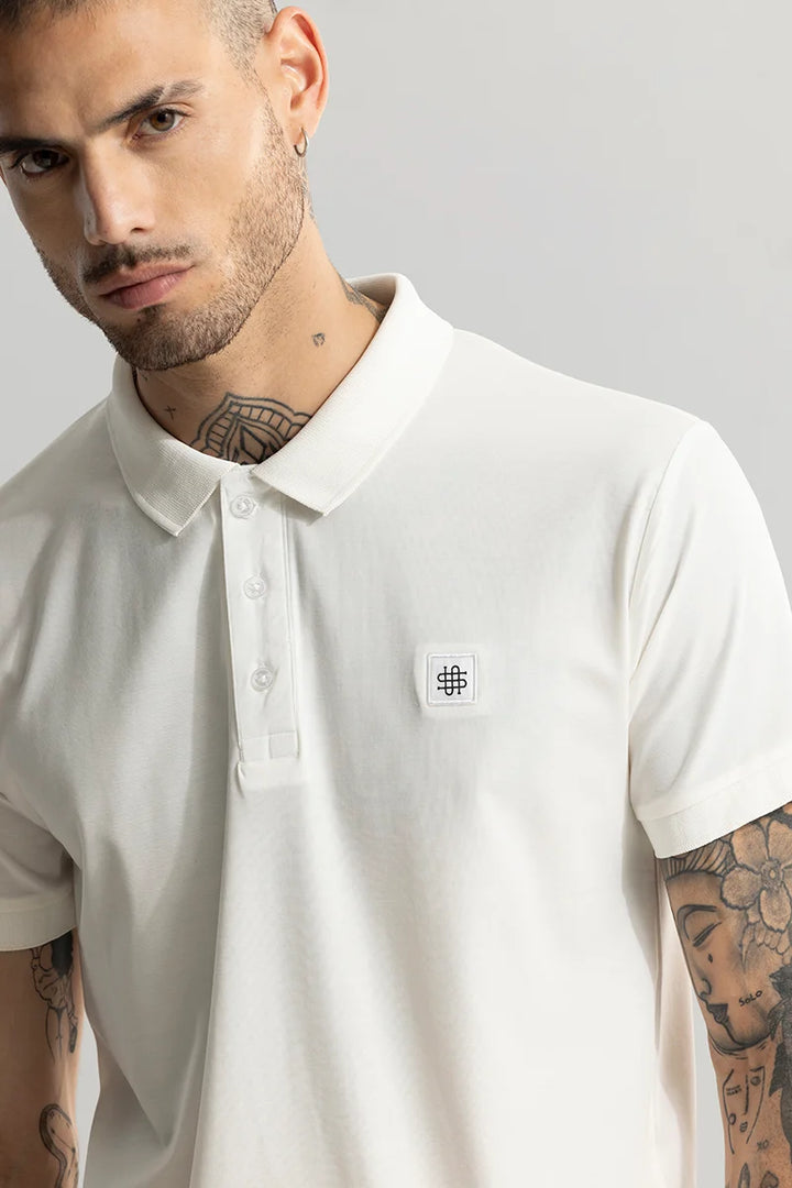 Encap White Polo T-Shirt