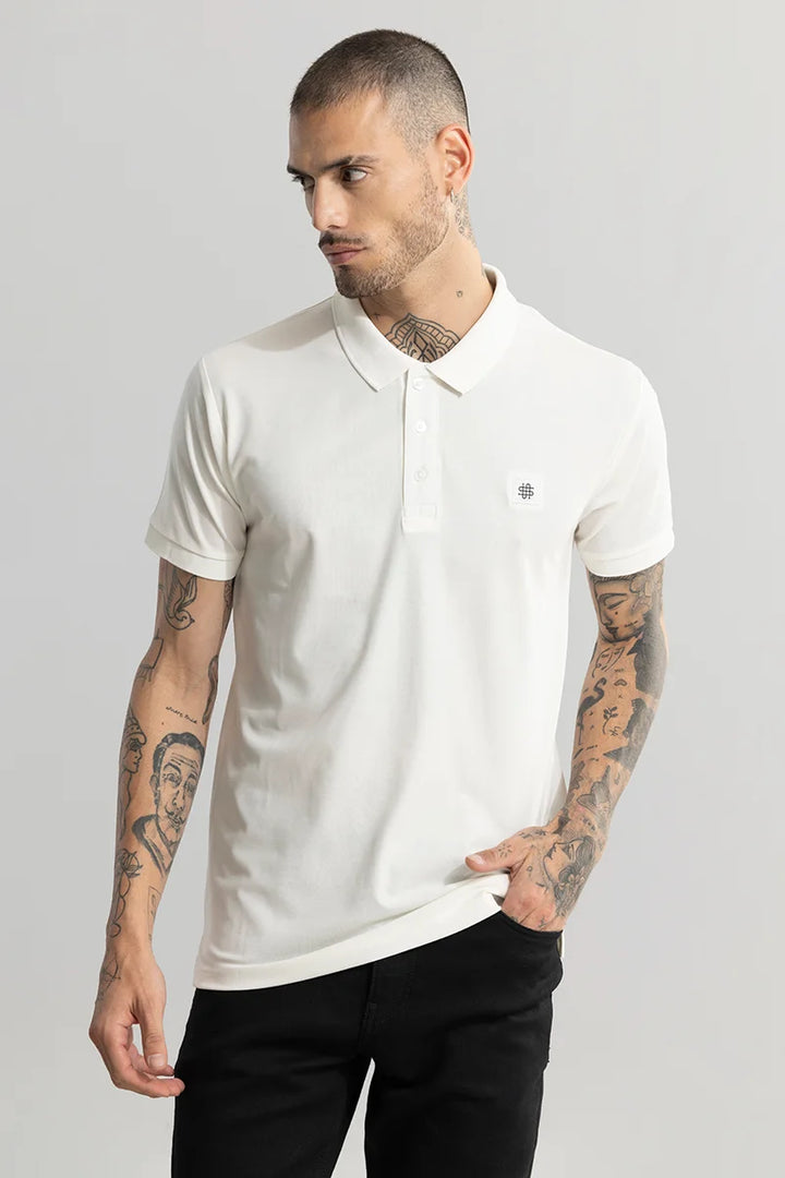 Encap White Polo T-Shirt