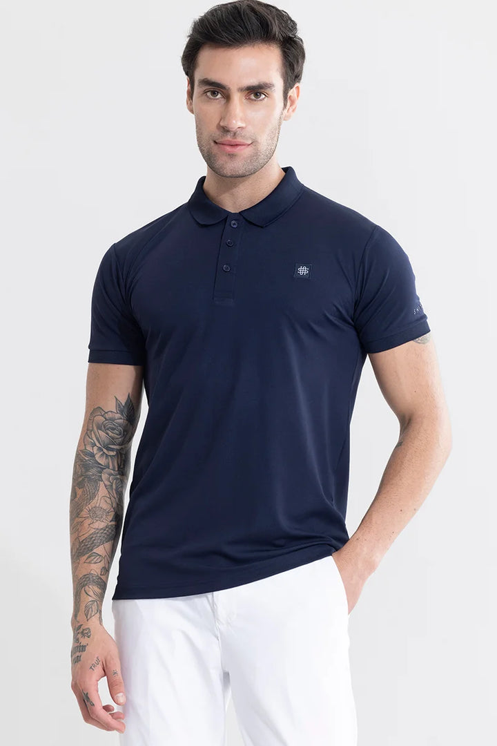 Encap Navy Polo T-Shirt