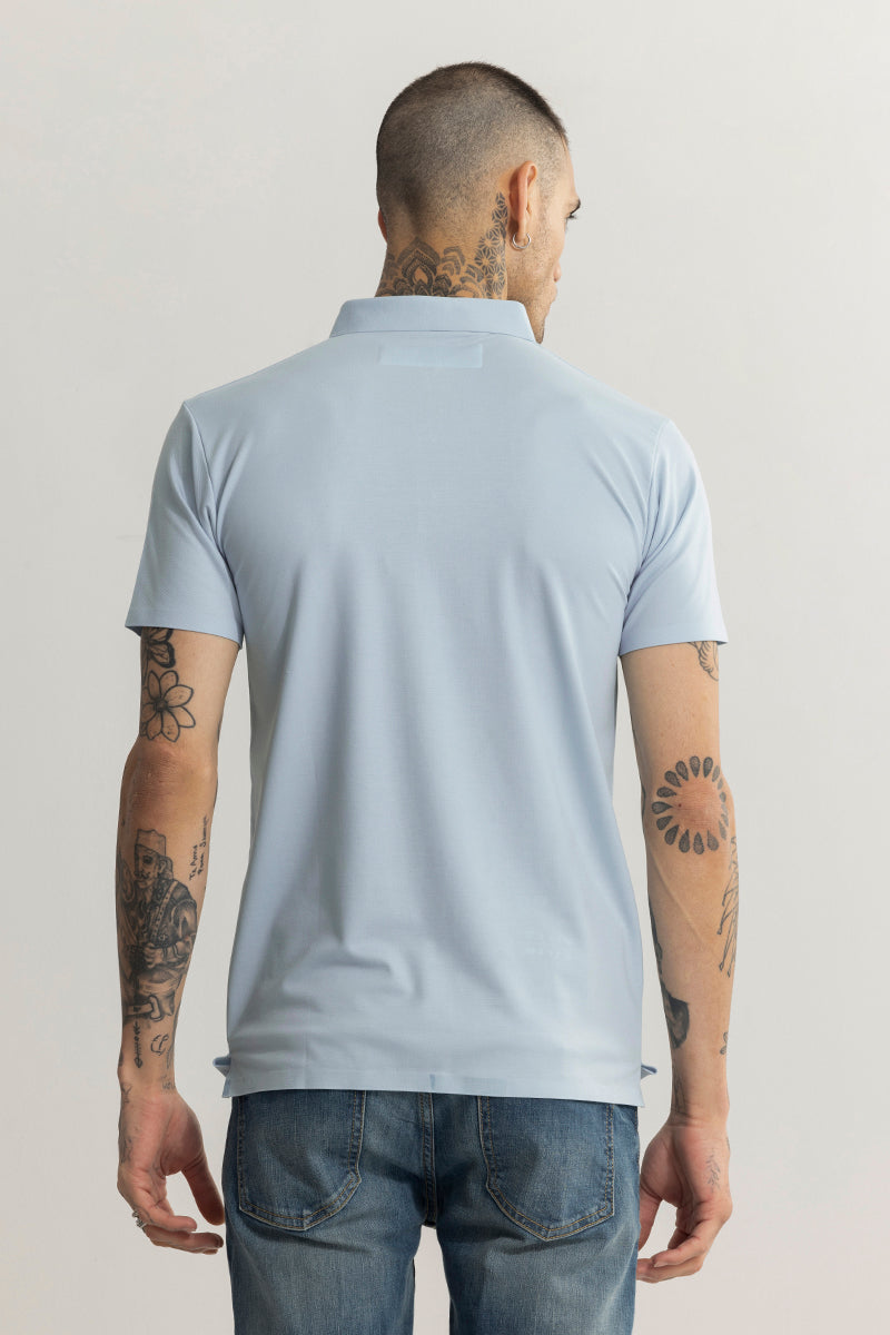 Crevasse Blue Polo T-Shirt