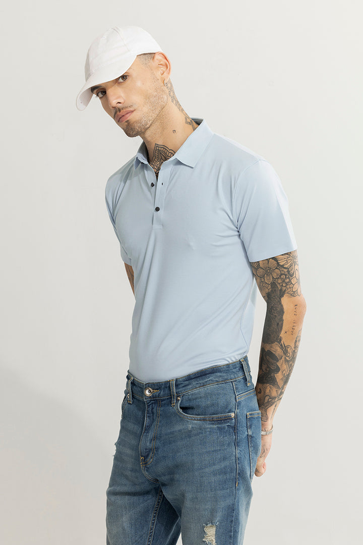 Crevasse Blue Polo T-Shirt