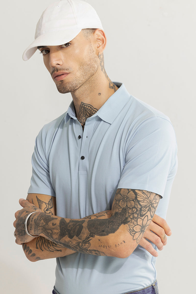 Crevasse Blue Polo T-Shirt