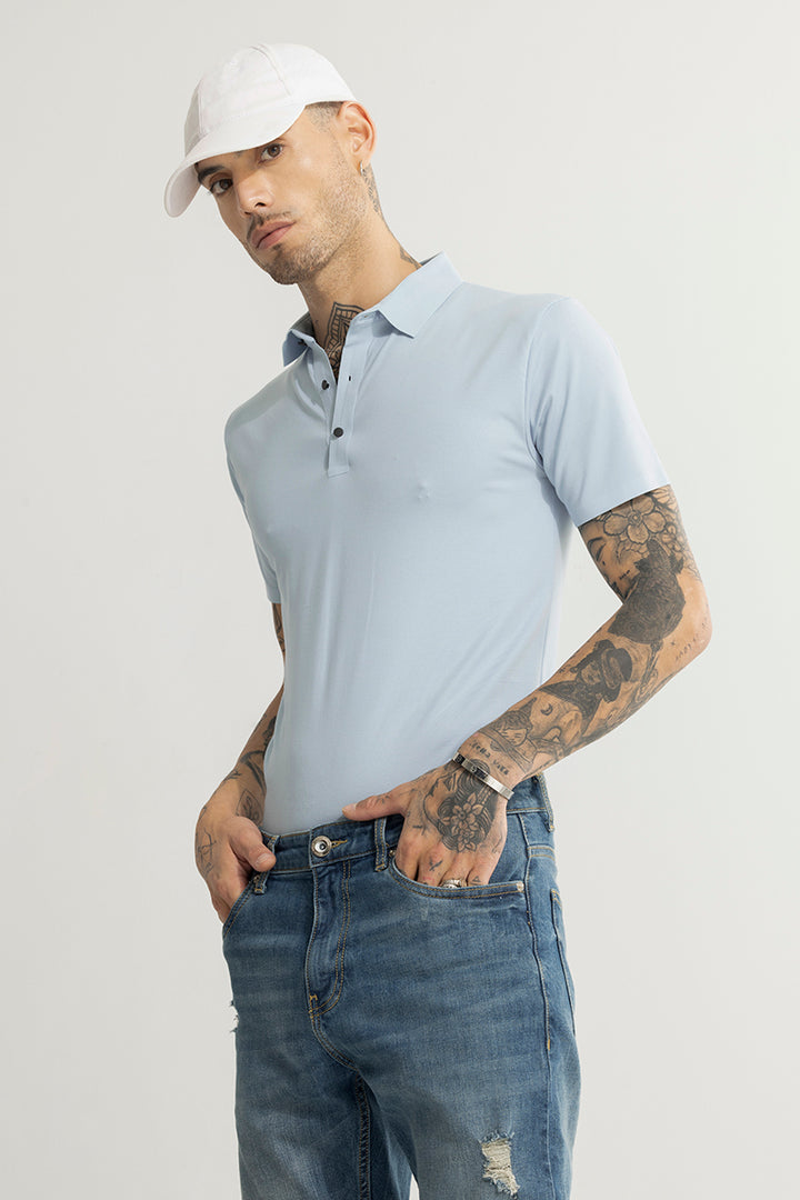 Crevasse Blue Polo T-Shirt