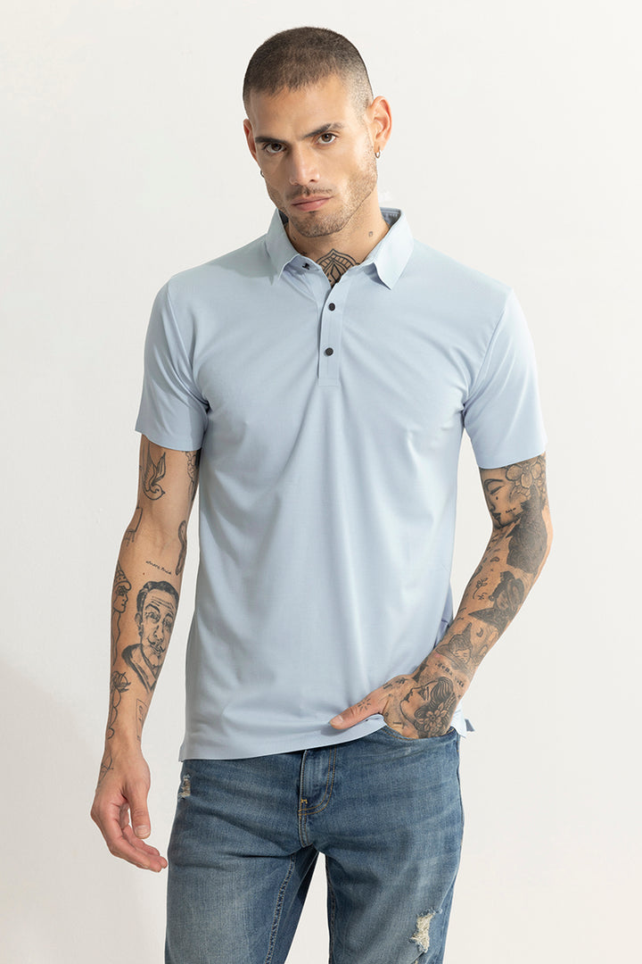 Crevasse Blue Polo T-Shirt