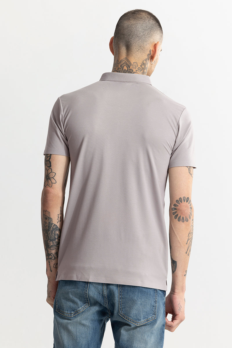 Crevasse Grey Polo T-Shirt