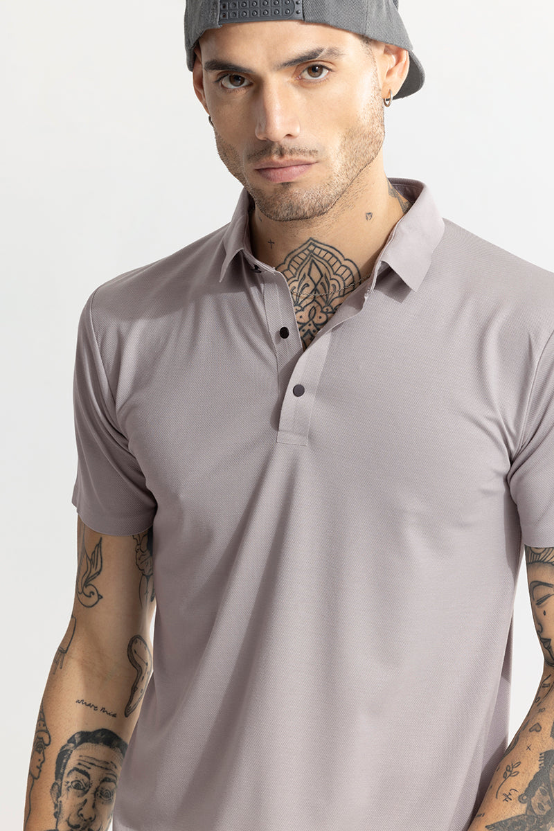 Crevasse Grey Polo T-Shirt