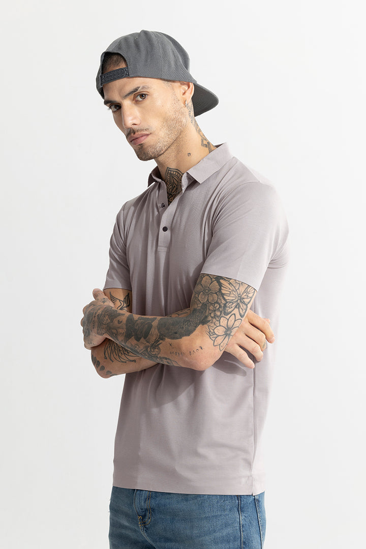 Crevasse Grey Polo T-Shirt