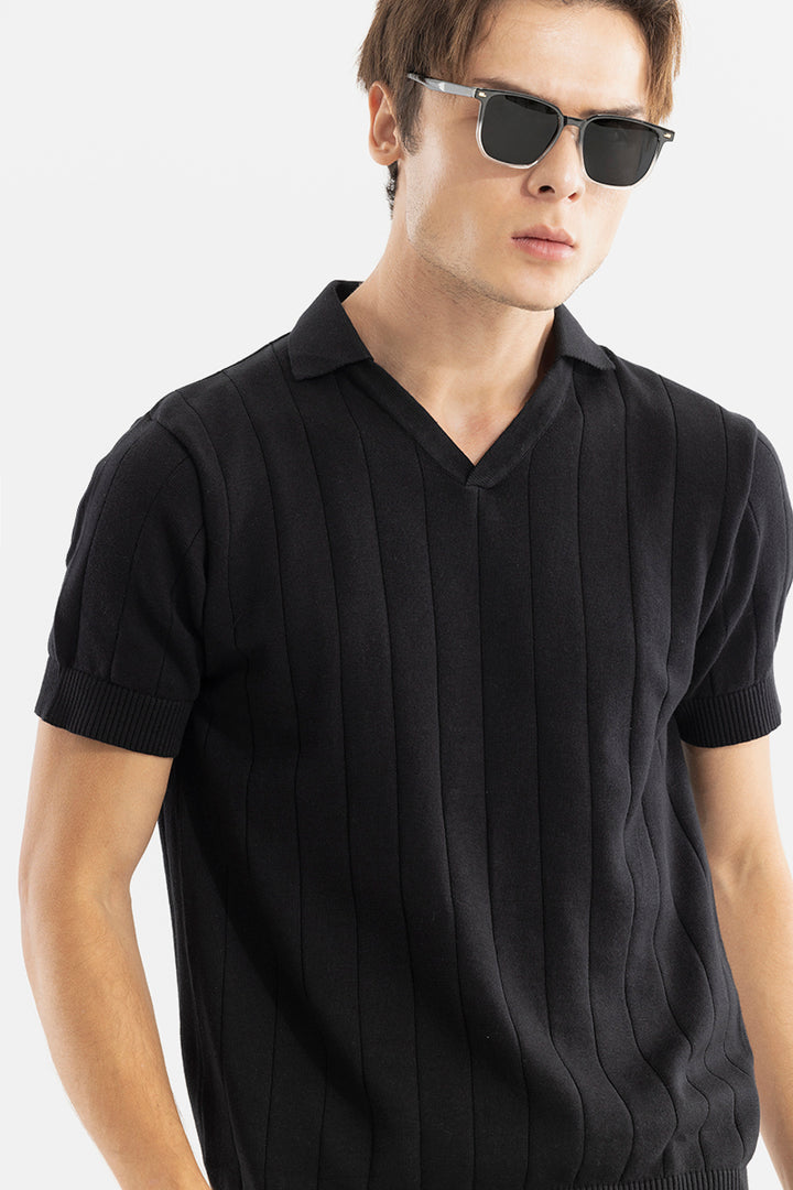 Nordic Black Polo T-Shirt