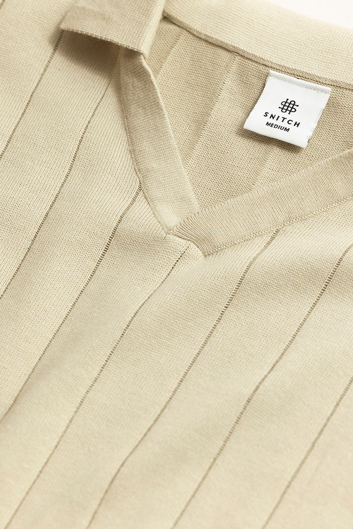 Nordic Beige Polo T-Shirt