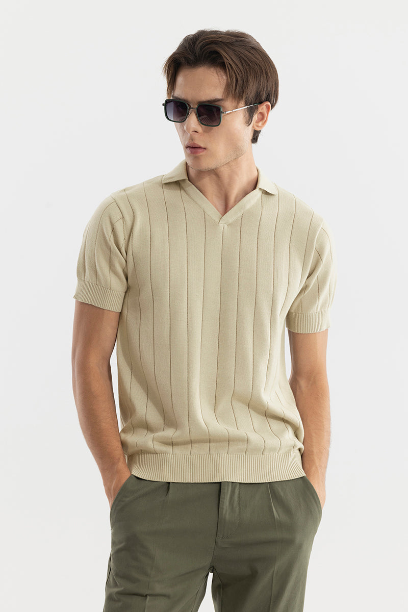 Nordic Beige Polo T-Shirt