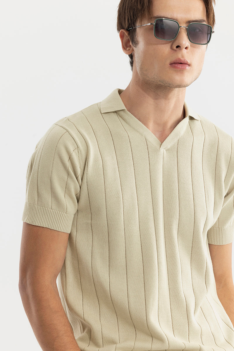 Nordic Beige Polo T-Shirt