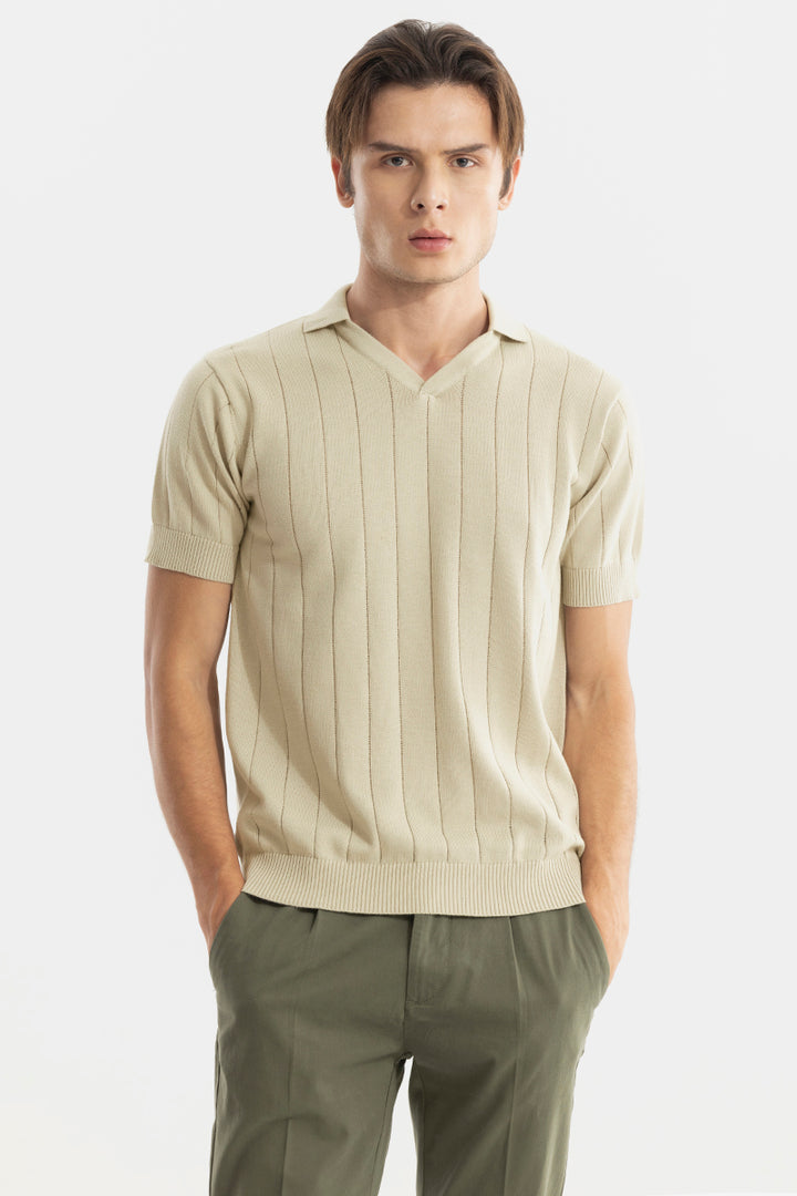 Nordic Beige Polo T-Shirt