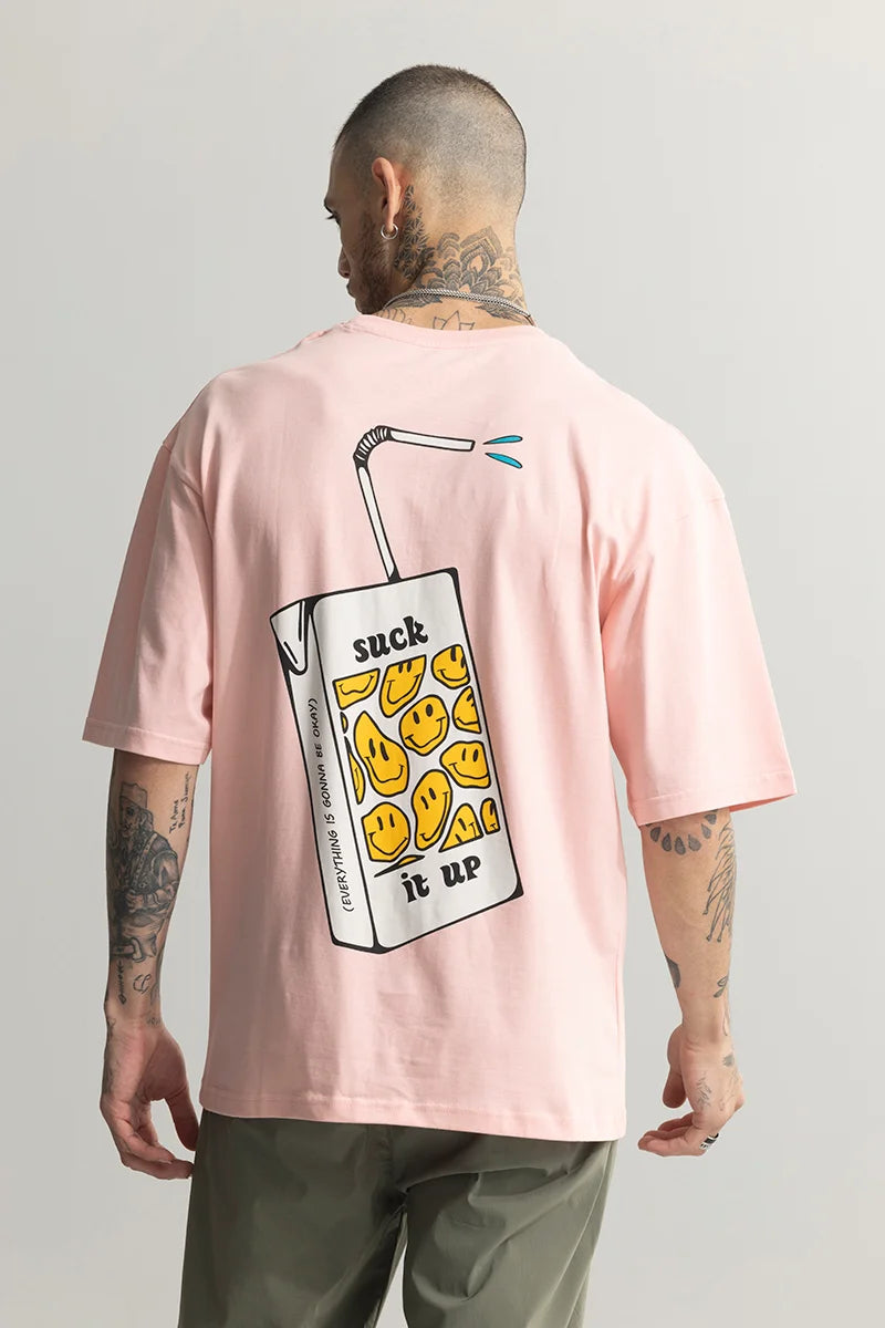 Suck It Up Pink Oversized T-Shirt