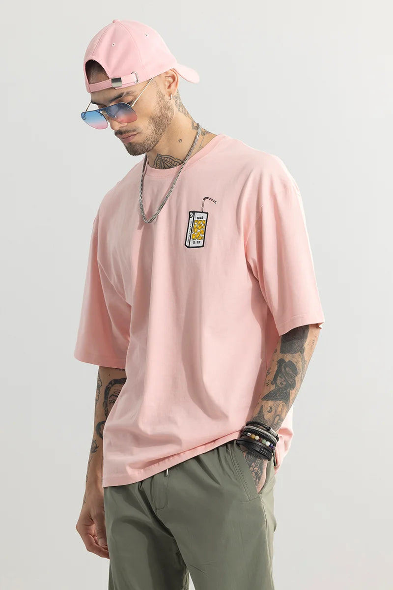 Suck It Up Pink Oversized T-Shirt