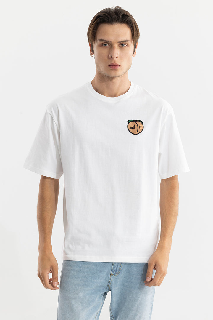 All Eyes On Me White Oversized T-Shirt