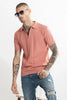 Alpine Knitted Pink Polo T-Shirt