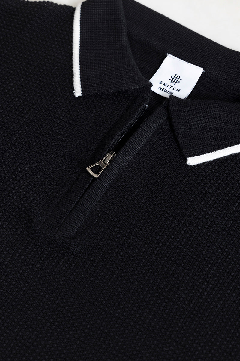 Buy Men's Paladin Black Polo T-Shirt Online | SNITCH