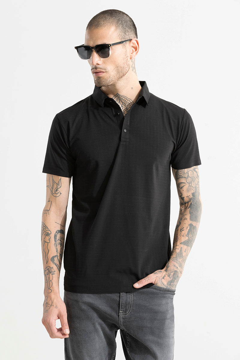 Scopic Black Polo T-Shirt