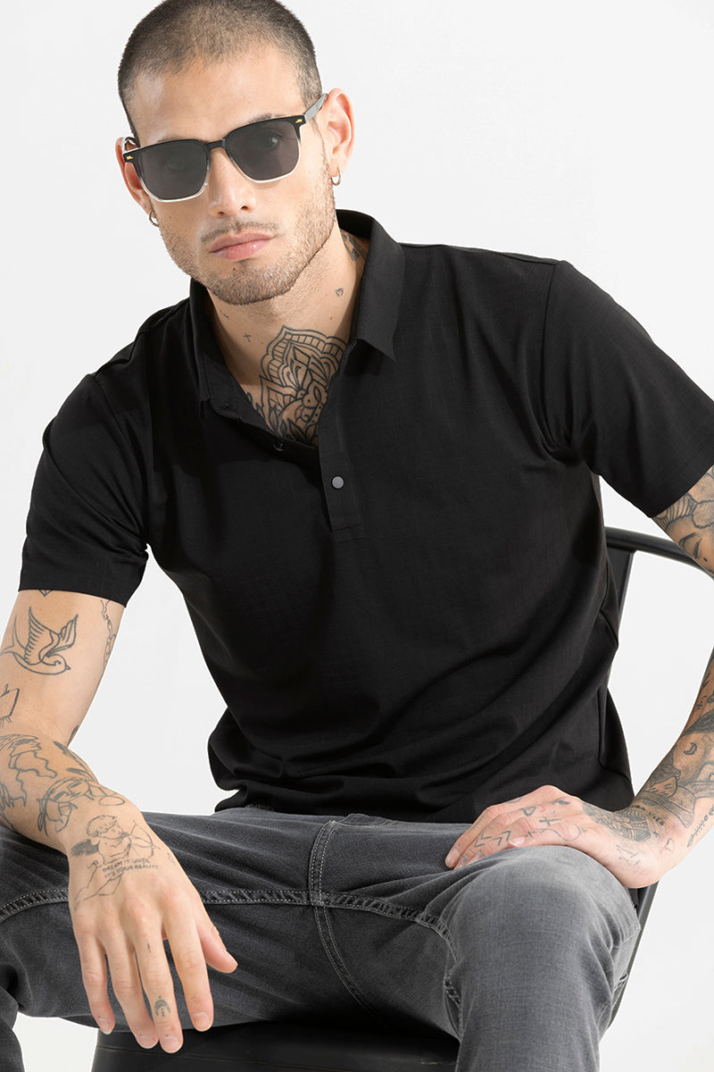 Scopic Black Polo T-Shirt