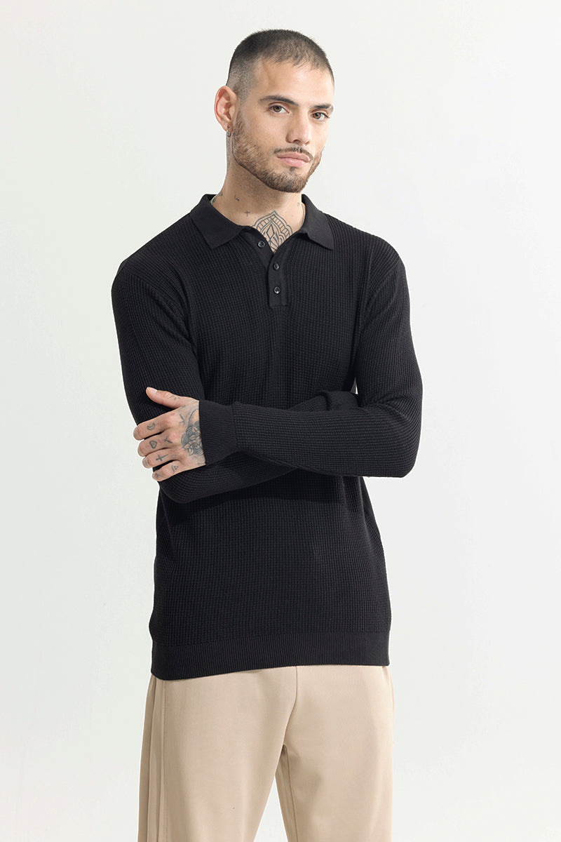 Adorn Black Polo T-Shirt