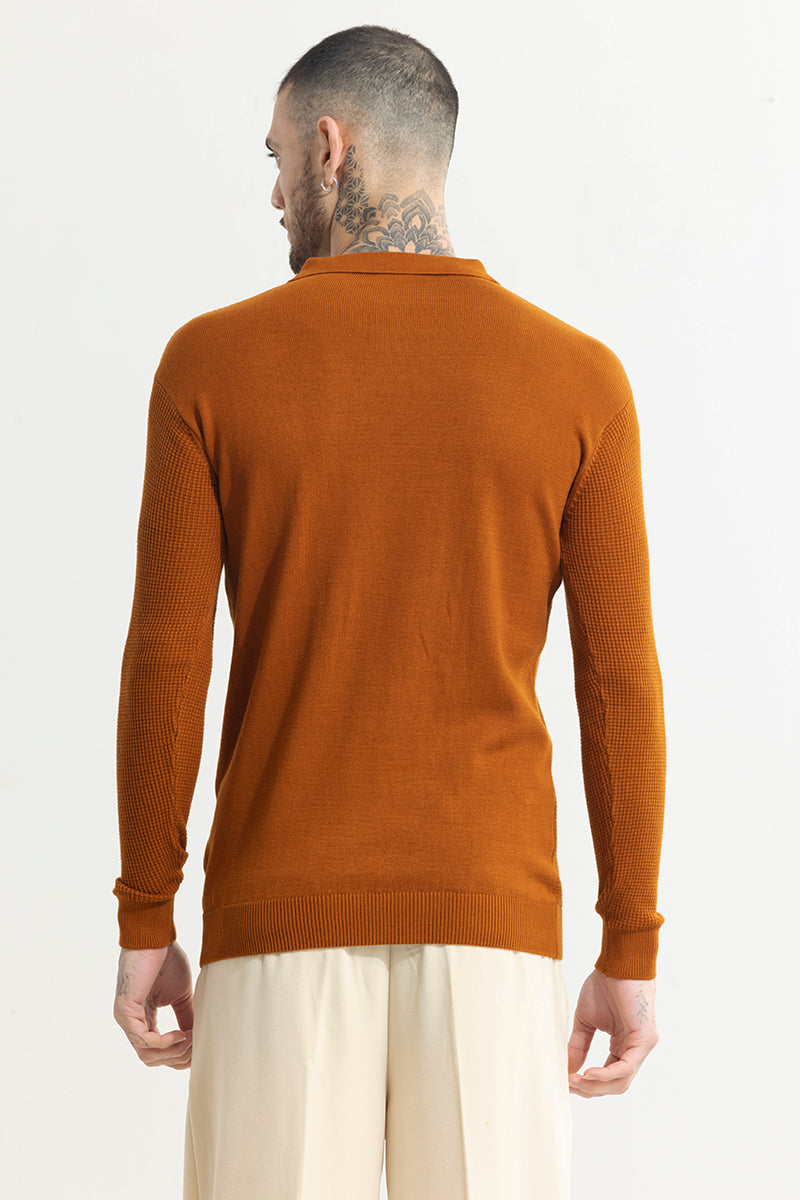 Adorn Rustic Orange Polo T-Shirt