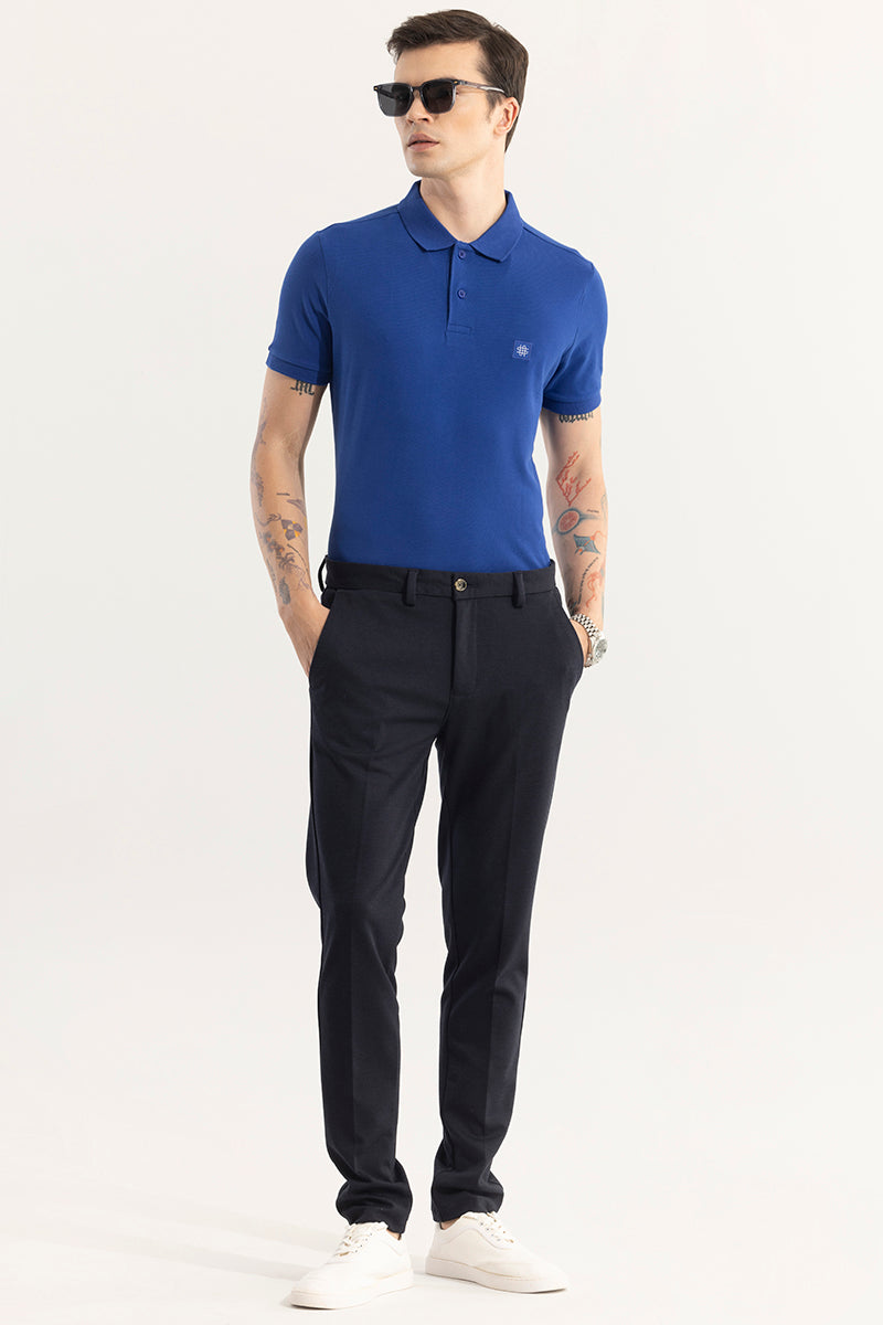 Men's formal black dress pants, shoes, bow tie, and blue collared dress  shirt. #dapper #neat #… | Royal blue dress shirt, Slim fit dress shirts,  Fitted dress shirts