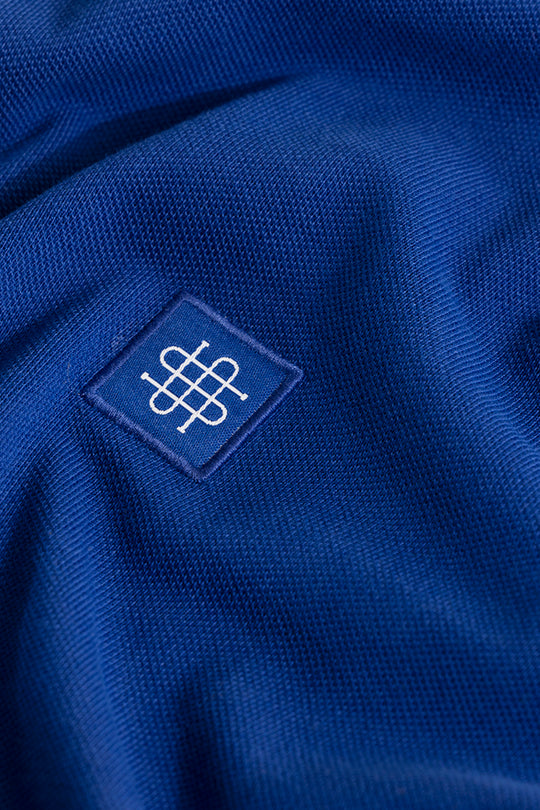 Buy Men's Incise Logo Royal Blue Polo T-Shirt Online | SNITCH