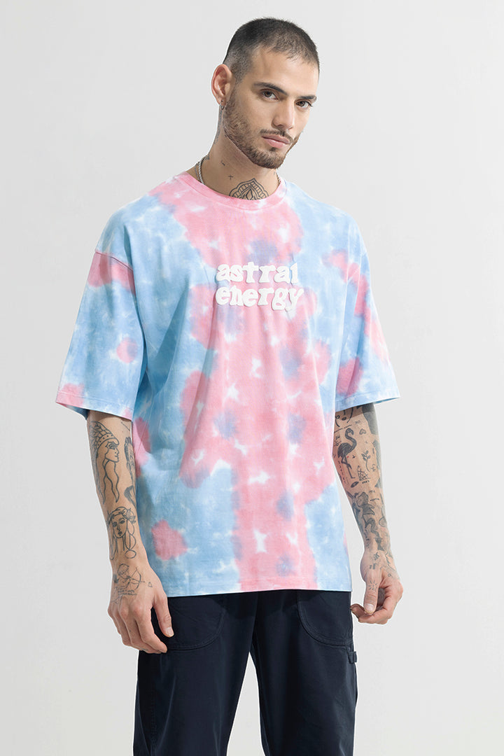 Astral Energy Pink Oversized T-Shirt