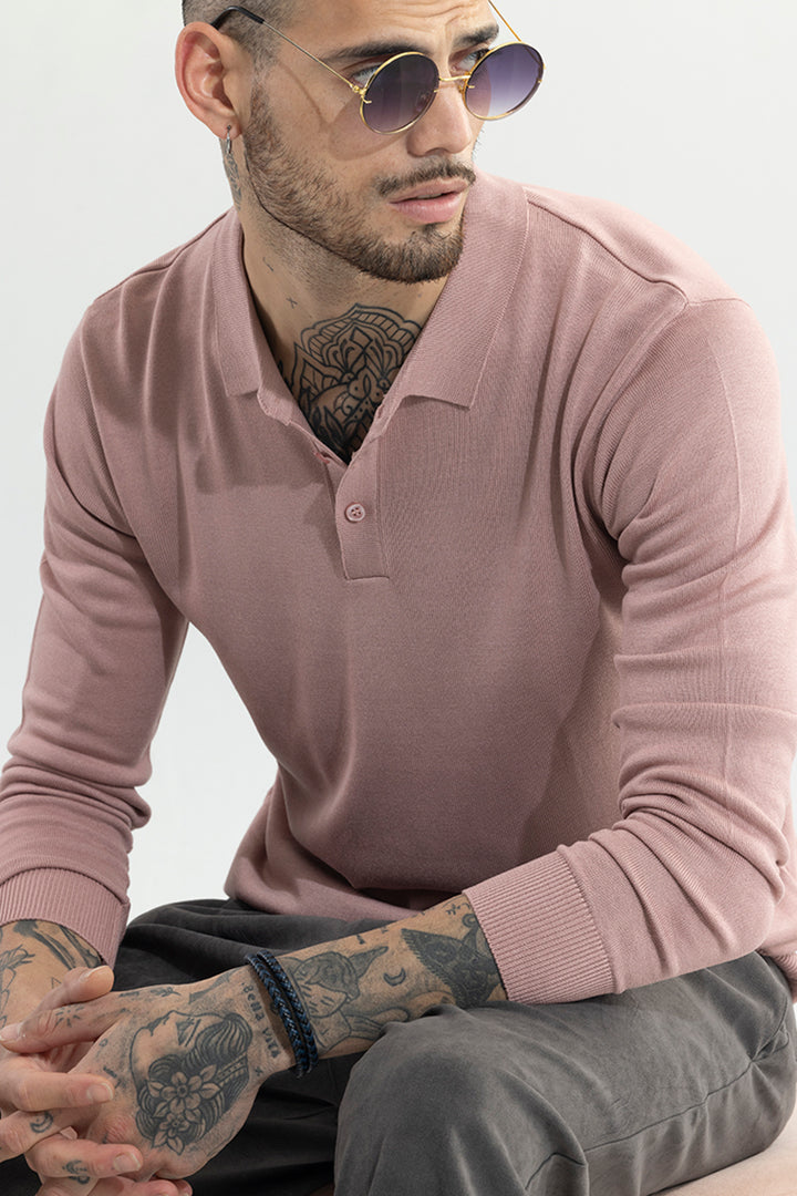 Urban Edge Mauve Polo T-Shirt