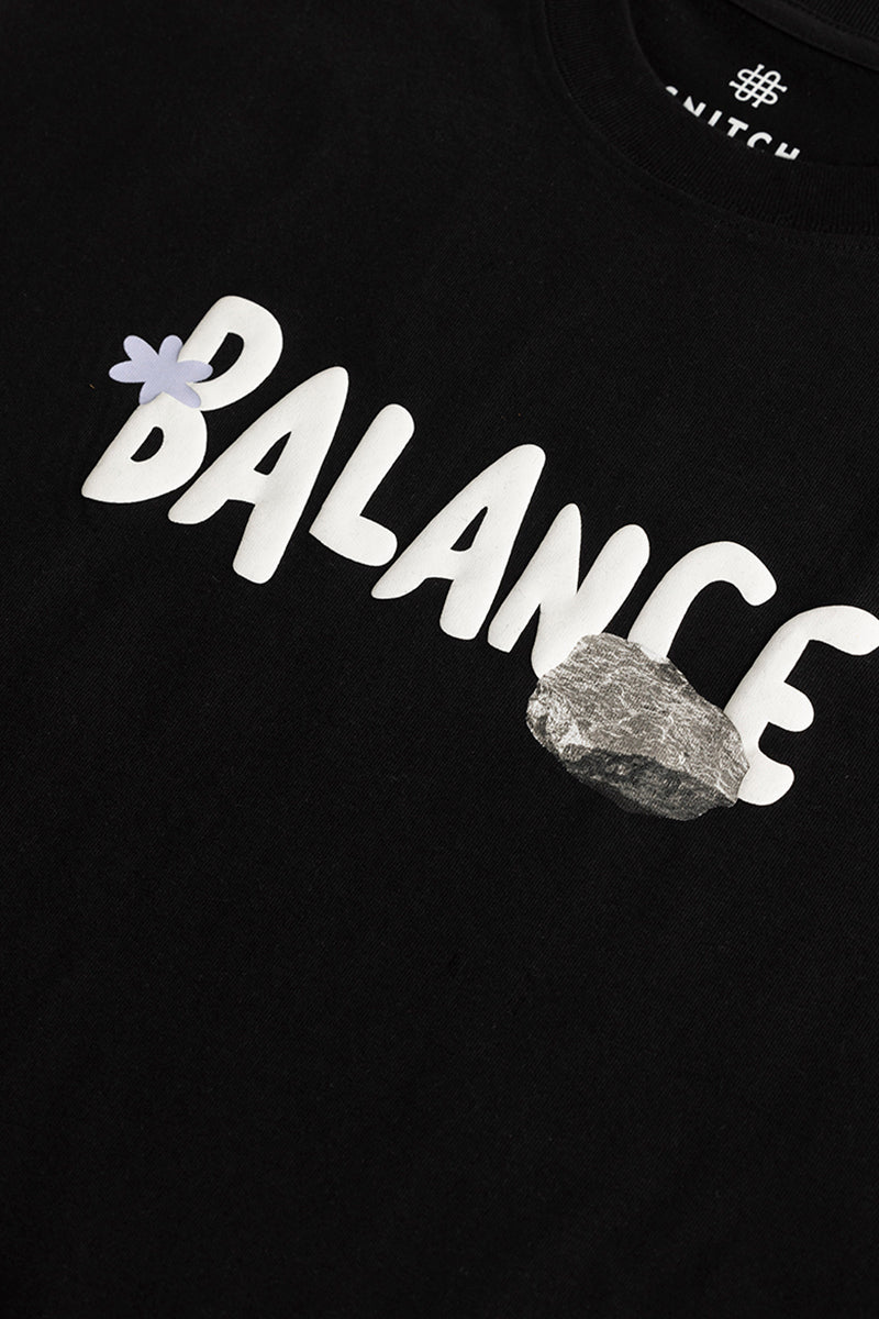 Buy Men's Balance Black Oversized T-Shirt Online