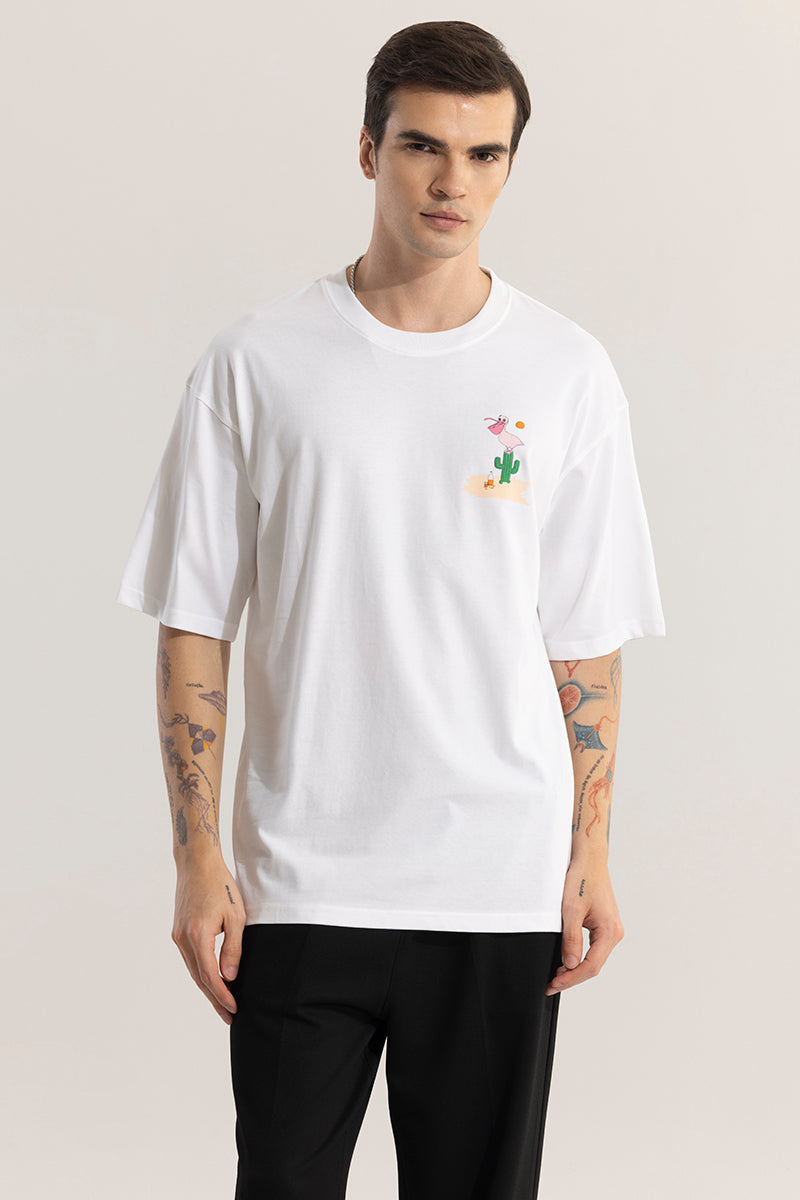 Nights In Pacos White Oversized T-Shirt