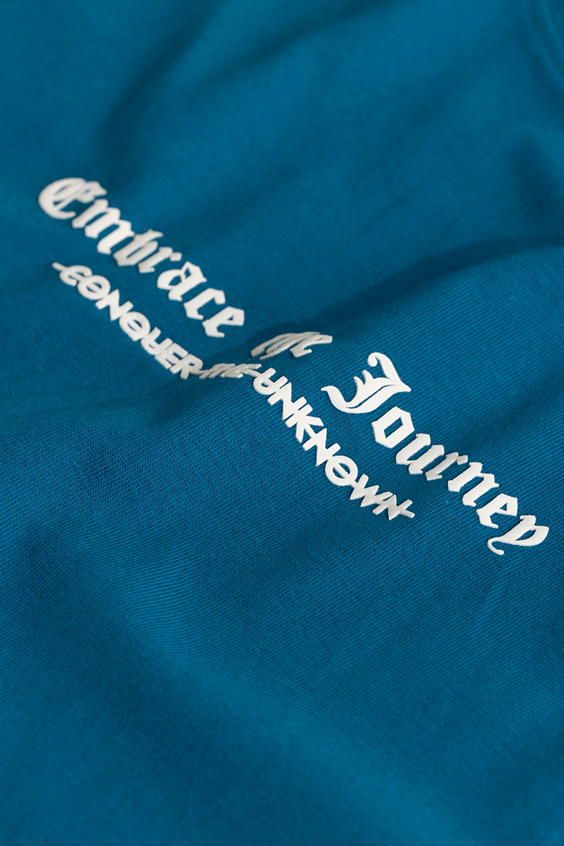 Embrace The Journey Blue Oversized T-Shirt