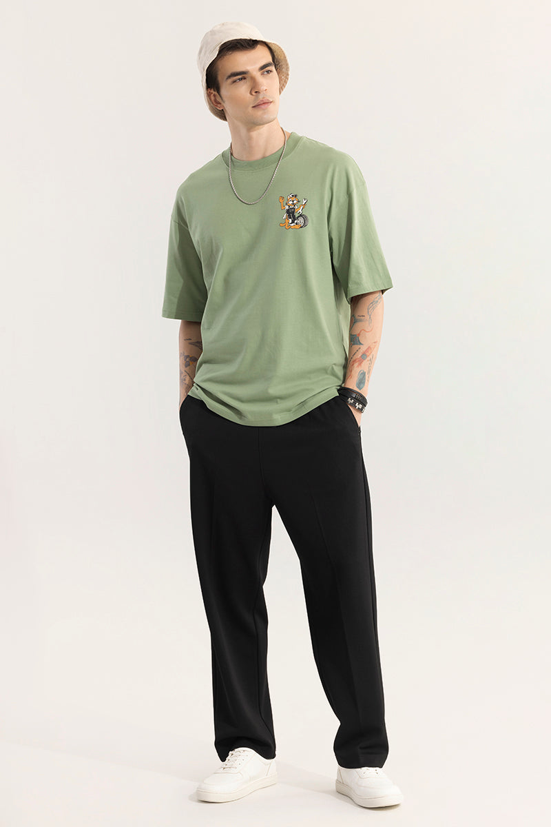 Worn Out Customs Green Oversized t-Shirt