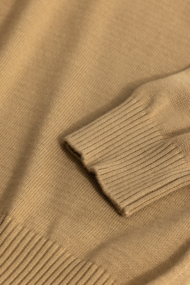 EliteEdge Brown Full Sleeve Polo