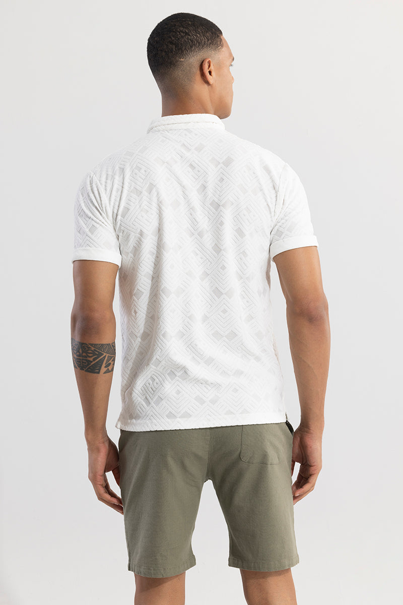 Square Space White Polo T-Shirt